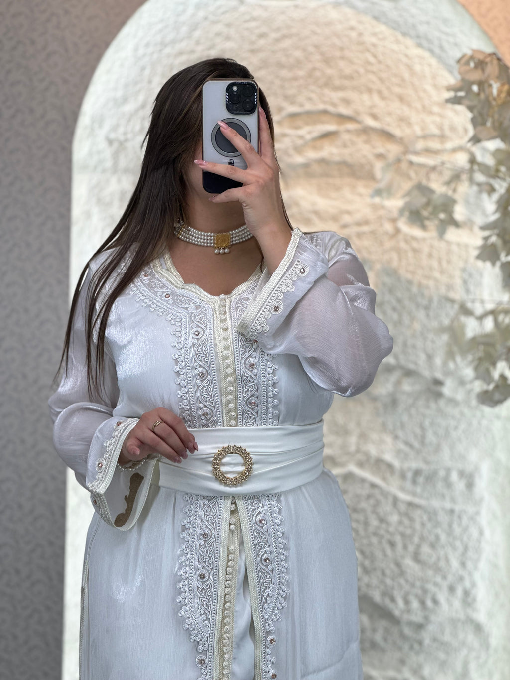 قفطان لؤلؤة الأناقة | Élégance Royale